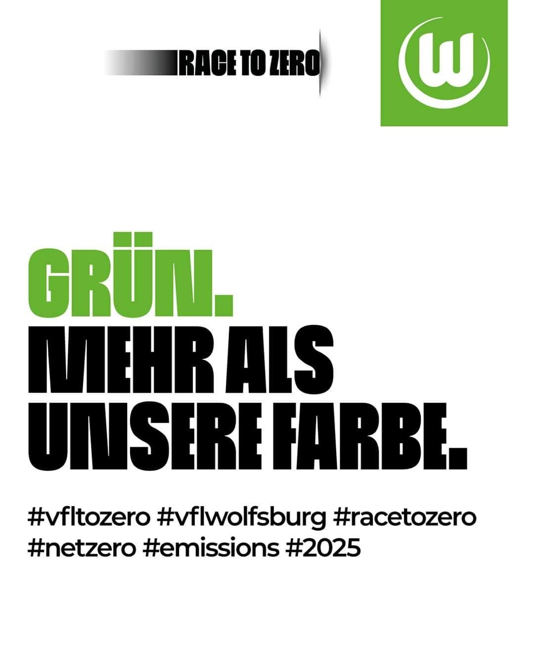 VfLヴォルフスブルクさんのインスタグラム写真 - (VfLヴォルフスブルクInstagram)「Grün. Mehr als unsere Farbe! 💚  #vflwolfsburg #vfltozero #racetozero #netzero #emissions #arbeitfussballleidenschaft #immernurdu #immer_hungrig」11月29日 1時00分 - vfl.wolfsburg