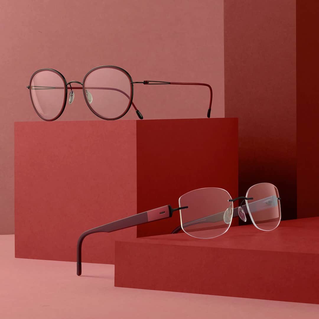 シルエットのインスタグラム：「It’s time to stand out from the crowd. Discover striking shapes and bolder colors, from rimless to two-tone frames in the latest collections. Featuring: Lite Duet 5542  Sivista 5553⁠ .⁠ .⁠ .⁠ #silhouetteeyewear #tryitwearitloveit #eyeweardesign #luxuryeyewear #fashioneyewear #opticalframes」
