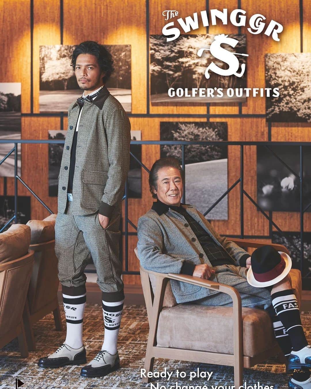 ZOEのインスタグラム：「「THE SWINGER」 西岡徳馬さんとご一緒させていただきました。  ほんとに楽しい撮影だったなぁ🏌️‍♂️  http://theswinger.jp/  #golf  #ゴルフ #西岡徳馬  #golfwear  #ゴルフウェア  #ゴルフコーデ  #ゴルフ好きな人と繋がりたい」