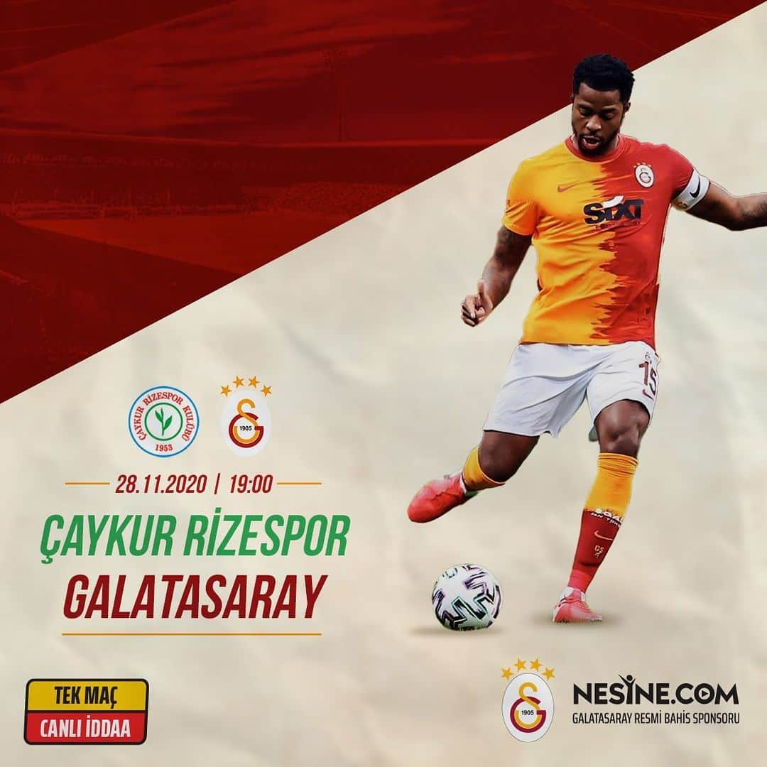 ガラタサライSKさんのインスタグラム写真 - (ガラタサライSKInstagram)「🟡 🔴    Galatasaray Rize deplasmanında, heyecan CANLI İDDAA ile @nesine_com'da!     Detaylar story'de 👆」11月28日 20時49分 - galatasaray