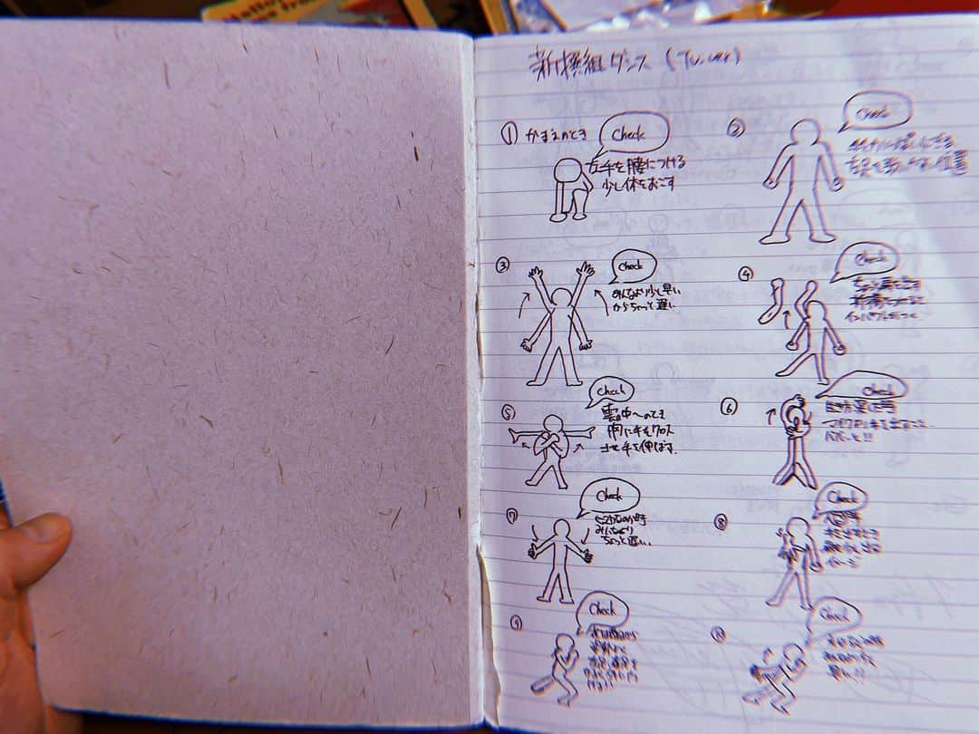 榊原徹士のインスタグラム：「新選組リアン男道の振付 When I start this job, I was drawing some choreography.  #first #dance #sing #performance #初めての振付は1ヶ月」