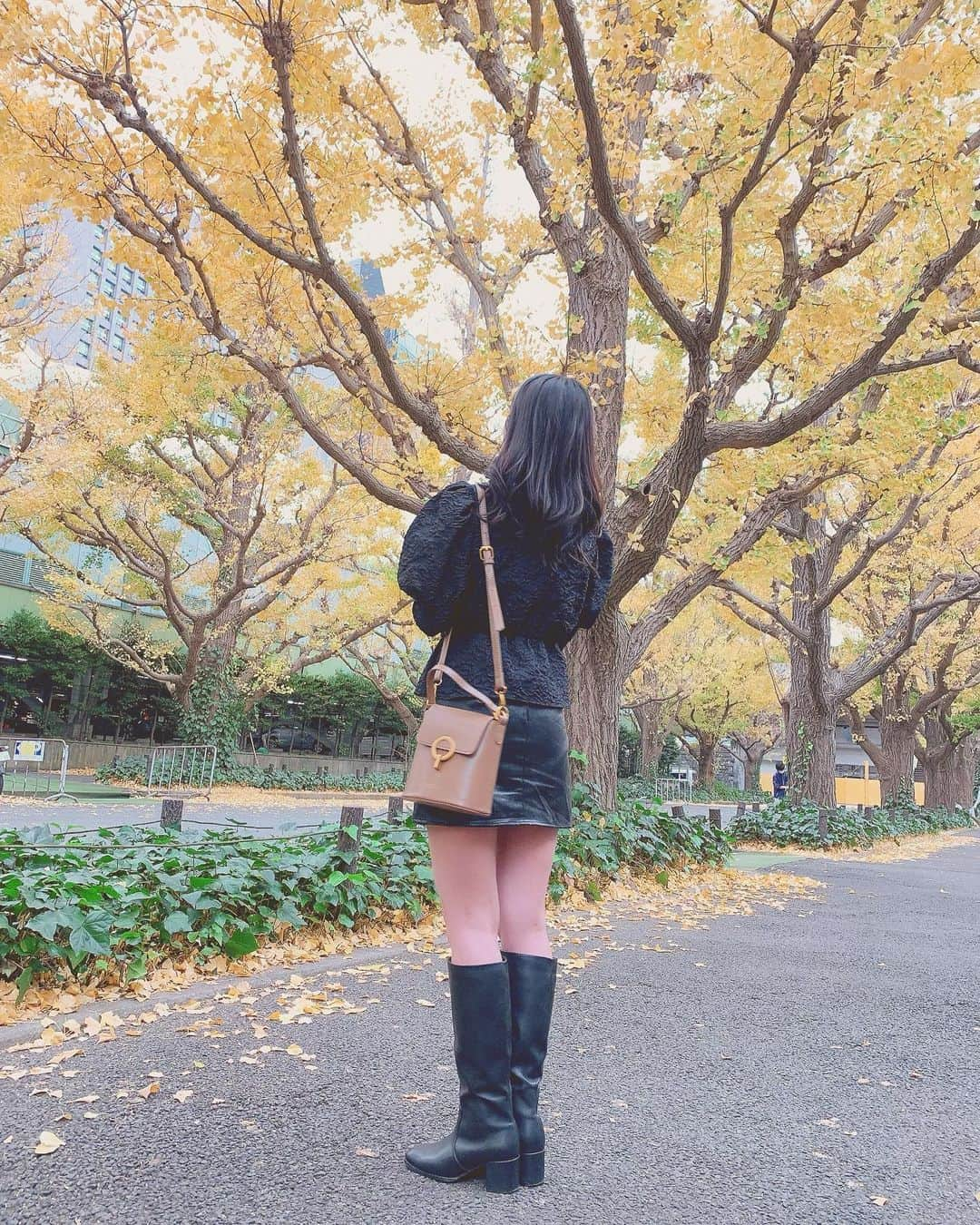 関根ささらさんのインスタグラム写真 - (関根ささらInstagram)「今年の紅葉シリーズ🍂💛🍁 . . ❶❷❸❹は #いちょう並木 ❺❻は　#兼六園 での #紅葉狩り 🍁 . . #iPhone11pro のカメラがすごい👏 ❺❻枚目の時もう夕方で暗かったのに明るく撮れてる👏💮 今使ってる #iPhoneXsmax ついに画面割れてしまったし #iphone12 買おうかなぁ🥺☁️(使ってる方いたらどんな感じか教えてほしい…！) . . #コーデ記録 👗 ❶〜❹ tops : #hm skirt : #grl . ❺〜❻ tops : #zara skirt : #韓国通販 . . #紅葉 #銀杏 #いちょう #もみじ #もみじ狩り #銀杏並木 #日本の秋 #コーデ  #ootd #outfit #outfitoftheday #fashion #autumn #autumnfashion #秋コーデ #秋服コーデ #blackcode #blackfashion #ブラックコーデ」11月28日 22時58分 - sasarasekine