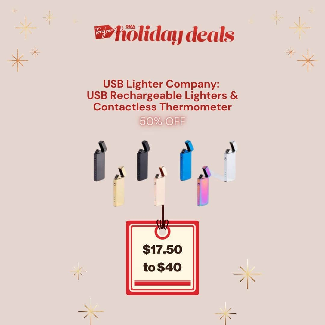 Good Morning Americaさんのインスタグラム写真 - (Good Morning AmericaInstagram)「Get USB Rechargeable Lighters and Contactless Thermometers for 50% off this holiday season! Shop @toryjohnson's #GMADeals at our LINK IN BIO! #deal #deals #shopping #shop #sale #holidayshopping」11月28日 23時00分 - goodmorningamerica