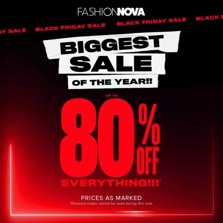 Aylen Aのインスタグラム：「STOP ⛔ @FashionNova is breaking the internet with their BIGGEST SALE OF THE YEAR! Shop their 80% Black Friday sale NOW! www.FashionNova.com」