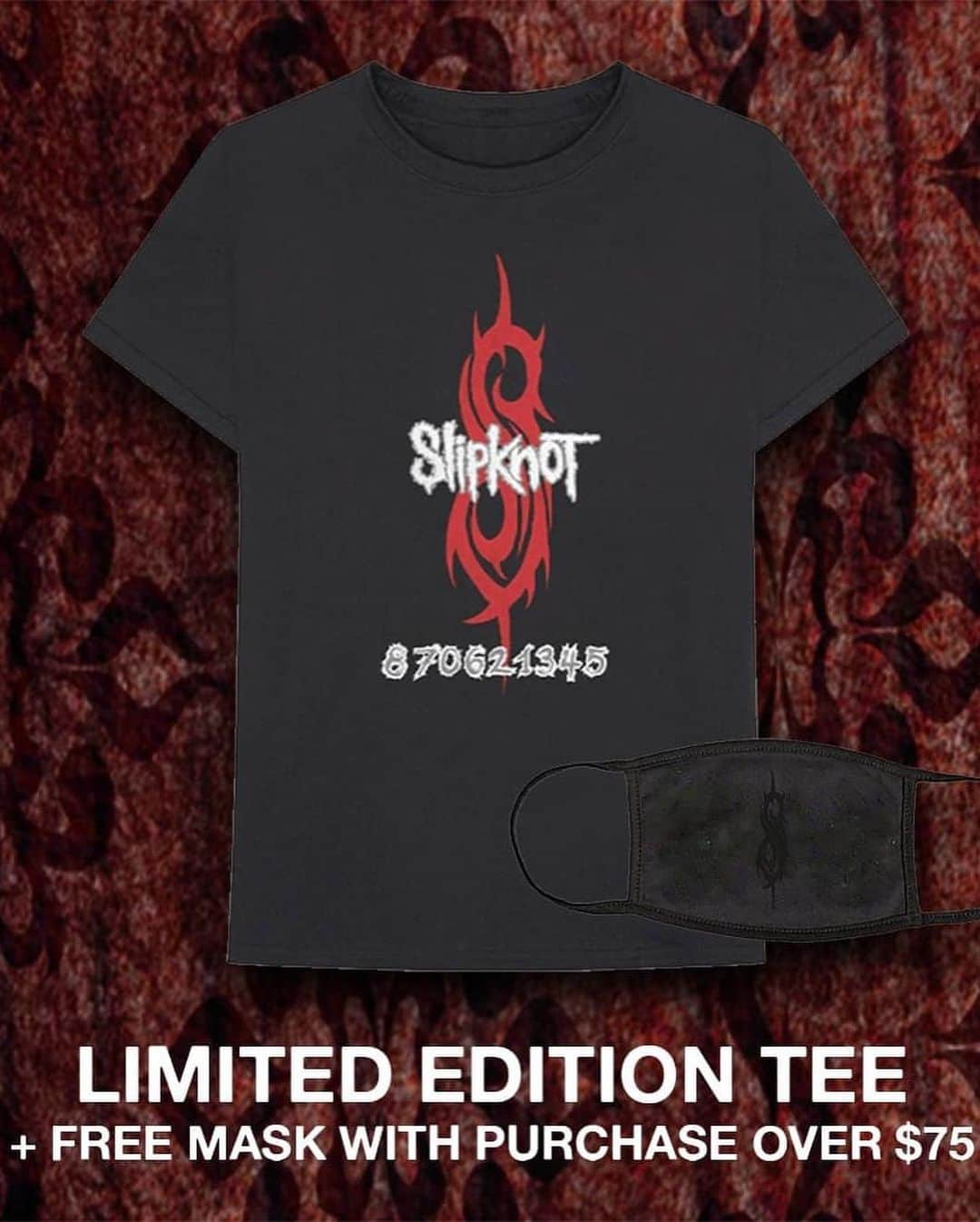 Slipknotさんのインスタグラム写真 - (SlipknotInstagram)「Head over to slipknotmerch.com to pick up a new limited edition tee, plus get a free mask with every purchase over $75. Link in bio.」11月29日 4時06分 - slipknot