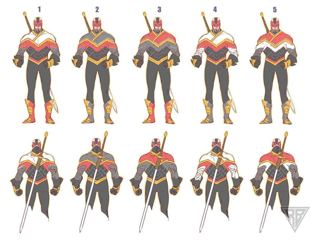 RB Silvaのインスタグラム：「I talked about the X of Swords on my last post here, but I never posted anything about that before. So here’s something cool to share with you guys, the process of choosing the visual for The Captain Avalon. I did these many months ago but only now I realized that I have never mentioned anything about that. It was a pleasure and happiness to see many friends that I admire drawing him. So, I hope you enjoy these. All the best, Team! Raise your swords!」
