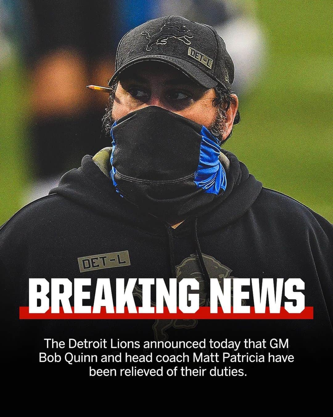 スポーツセンターさんのインスタグラム写真 - (スポーツセンターInstagram)「The Detroit Lions relieved head coach Matt Patricia and general manager Bob Quinn of their duties.」11月29日 4時49分 - sportscenter