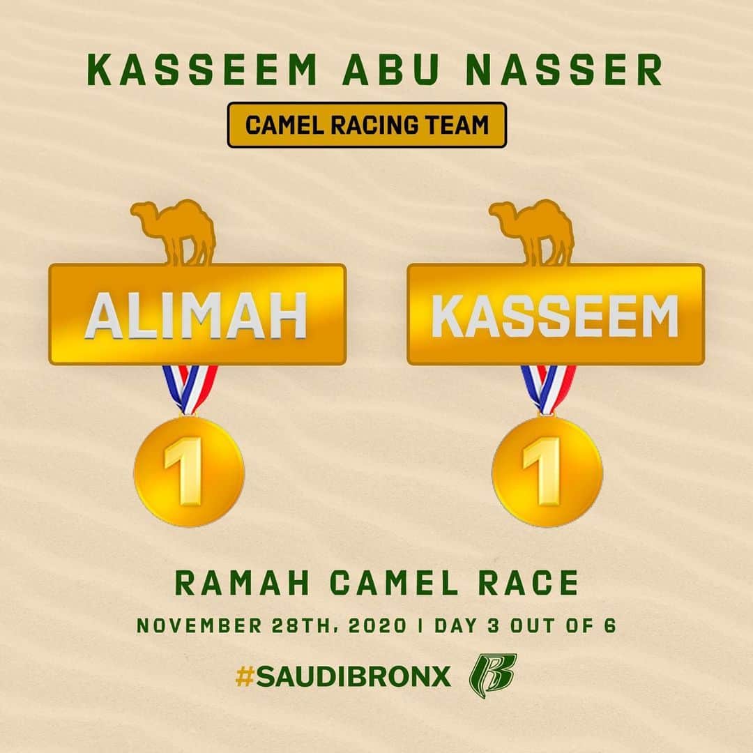 スウィズ・ビーツさんのインスタグラム写真 - (スウィズ・ビーツInstagram)「What a day🍾🍾 Team #kasseemabunasser hit 2 back to back 1st place wins 🏆🏆 . Congrats @yayachronicles & @jazdiamond1 🐪🐪💨💨 Look at how Alimah came back from out of nowhere 🙌🏽🙌🏽🐪💨💨🇸🇦🇸🇦 @saudibronx @scrfsa_en  Day 3 out of 6.  Thank you to my trainer and team🙌🏽 Tomorrow Egypt is up 🙏🏽」11月29日 5時12分 - therealswizzz