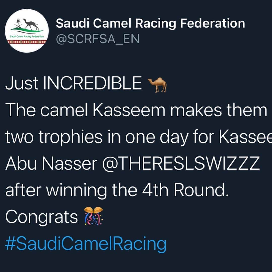 スウィズ・ビーツさんのインスタグラム写真 - (スウィズ・ビーツInstagram)「What a day🍾🍾 Team #kasseemabunasser hit 2 back to back 1st place wins 🏆🏆 . Congrats @yayachronicles & @jazdiamond1 🐪🐪💨💨 Look at how Alimah came back from out of nowhere 🙌🏽🙌🏽🐪💨💨🇸🇦🇸🇦 @saudibronx @scrfsa_en  Day 3 out of 6.  Thank you to my trainer and team🙌🏽 Tomorrow Egypt is up 🙏🏽」11月29日 5時12分 - therealswizzz