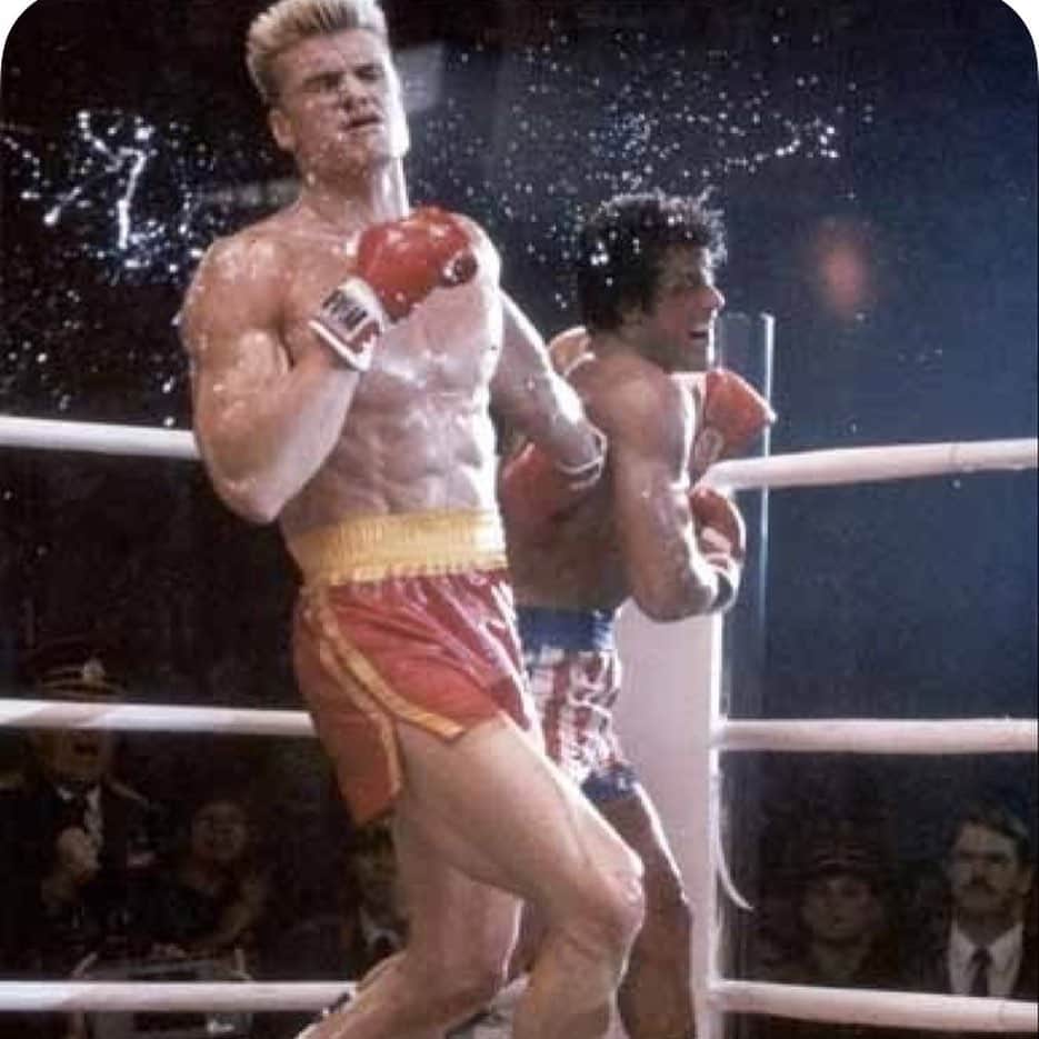 シルヴェスター・スタローンさんのインスタグラム写真 - (シルヴェスター・スタローンInstagram)「Today is the 35th anniversary of of ROCKY 4 ! So proud to be engaged In the hardest  cinematic boxing match in film history! Thank you Dolph Lundgren for putting in your blood sweat and tears on the line! I Still can’t believe we pulled it off!… PS - how did that last picture get into there?」11月29日 8時29分 - officialslystallone