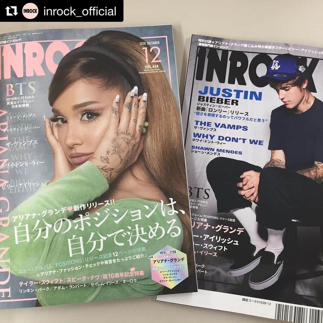 大島央照さんのインスタグラム写真 - (大島央照Instagram)「INROCK12月号。  以前来日された時に撮影させていただきました、リンキン・パーク @linkinpark 、テイラー・スイフト @taylorswift の写真が掲載されています。  リンキンの写真は小さいですが、マイクとチェスターの写真の中でとても好きなポーズ！今となっては貴重な1枚になりました。  テイラーの写真は、初めて撮影してからもう10年も経つのかとー、今でも忘れない、見惚れるほど美しすぎる方でした✨  ファンの皆様は是非ご覧ください💕  #Repost @inrock_official with @get_repost ・・・ +++++++ 本日‪発売🎊INROCK12月号‬ . 表紙#アリアナグランデ  裏表紙#ジャスティンビーバー  . アリアナ▶︎新作「ポジションズ」について、発言集、ファッション・チェックなど豪華12ページ特集💖 . #ザヴァンプス ▶︎充実の8ページ！ブラッドリー＆コナーのインタビューでは、日本からインスピレーションを受けた新作「チェリーブロッサム」についてや、ファンからの質問に答えてくれた他、彼らの来日を振り返るコーナーも✨ . #ホワイドントウィー ▶︎前号に続いて全員インタビュー！リリースが待たれる新作について、“新しいホワイ・ドント・ウィーだし、しかもリアルなヴァージョンだよ”💙 . その他 #BTS ▶︎2018年に行われた貴重なインタビューを日本初掲載 #リンキンパーク ▶︎「ハイブリッド・セオリー」20周年記者会見 #テイラースウィフト ▶︎「スピーク・ナウ」リリース10周年企画 #ビリーアイリッシュ ▶︎ライヴ・ストリーミング・コンサート・レポート #アダムランバート ▶︎来日裏話総まとめ . 最新インタビュー #オーロラ #セイレムイリース #ゲイリーバーロウ など . 最新ニュース ジャスティン #ショーンメンデス など . 特別付録 特大両面ポスター▶︎アリアナ 両面ピンナップ▶︎ビリー／#リトルミックス ／#ザララーソン ／#サブリナカーペンター . 今号もよろしくお願いします‼️ . . . #inrock #インロック #arianagrande #justinbieber #thevamps #whydontwe #taylorswift #linkinpark #adamlambert #billieeilish #shawnmendes #洋楽」11月29日 18時53分 - chiakioshima