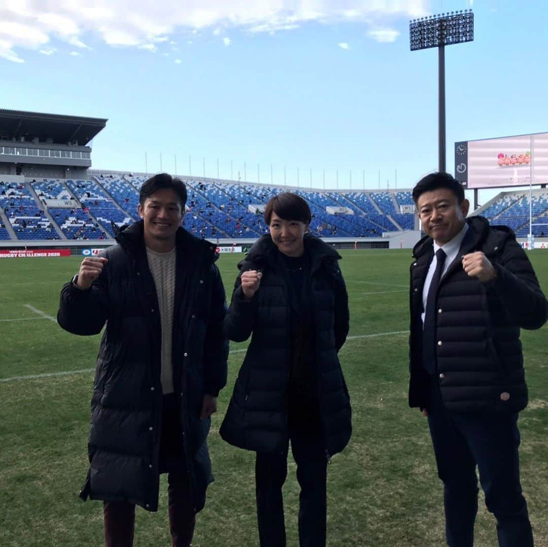 寺田明日香さんのインスタグラム写真 - (寺田明日香Instagram)「#japanrugbychallenge2020  #廣瀬俊朗  #矢野武 #お2人と並べるなんて贅沢の極み #ノーサイドゲーム #これは間違いなく映え」11月29日 19時17分 - terada_asuka