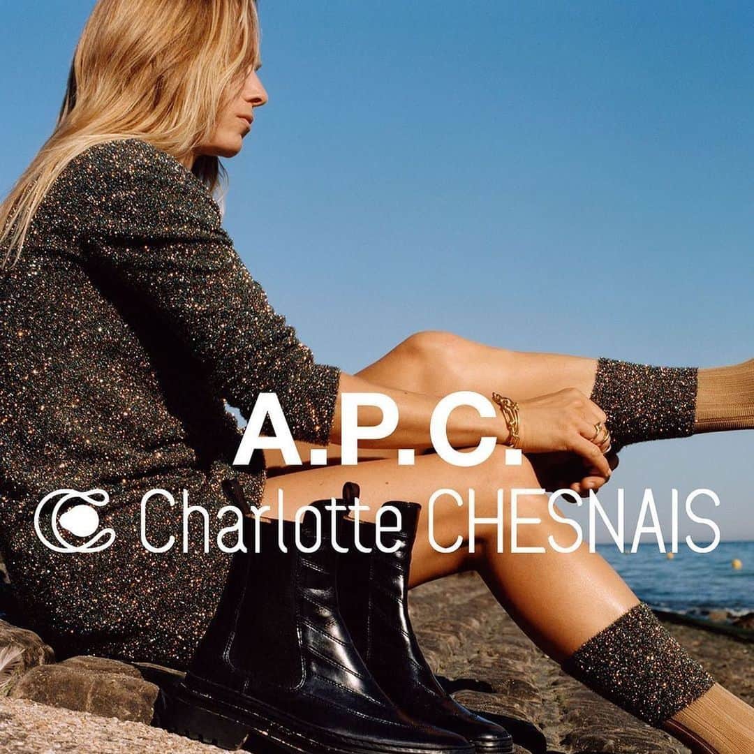 I.T IS INSPIRATIONさんのインスタグラム写真 - (I.T IS INSPIRATIONInstagram)「Spring/Summer 2021 collection, A.P.C. teamed up with Charlotte Chesnais for its 8th Interaction. - Charlotte Chesnais and Jean Touitou share their thoughts on their latest interaction. ⠀ ⠀ For Charlotte, ⠀ “I wanted this proposal to be fairly free, like this Lurex knit that seeps into everything, from the jumpers to the jean cuffs! Thank you for granting me this power. What a luxury to have so much freedom.”⠀ ⠀ And for Jean Touitou,⠀ “I’m delighted by these photos of Charlotte wearing her creations for A.P.C. on the Normandy coast. It’s truly the image of a young blossoming woman for infinity and beyond. Of course, another female model would have ‘done the job’ too, but it wouldn’t have been as on-point, both aesthetically and morally speaking.”⠀ ⠀ Available now at A.P.C. Wyndham Street, Paterson Street, Silvercord and Festival Walk.  ⠀ Photography : @saskialawaks - #ITHK #ITisInspiration #APC #APCxCharlotteChesnais #CharlotteChesnais #Interaction8 #APCSS21⠀」11月29日 11時18分 - ithk