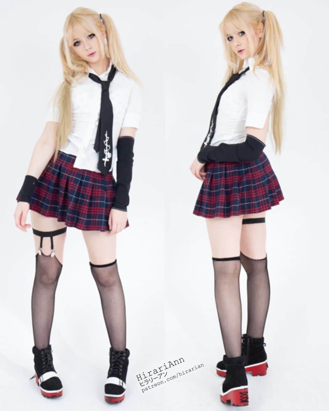 Hirari Ann（ヒラリー アン）のインスタグラム：「I'm ready to fight!!! ❤️💪  I have gotten so many messages to release more Marie rose! tomorrow I will release the full set on UR TIER on patr0n!   btw this isn't a wig... It's my real hair.  #azurlane #deadoralive #cosplay」