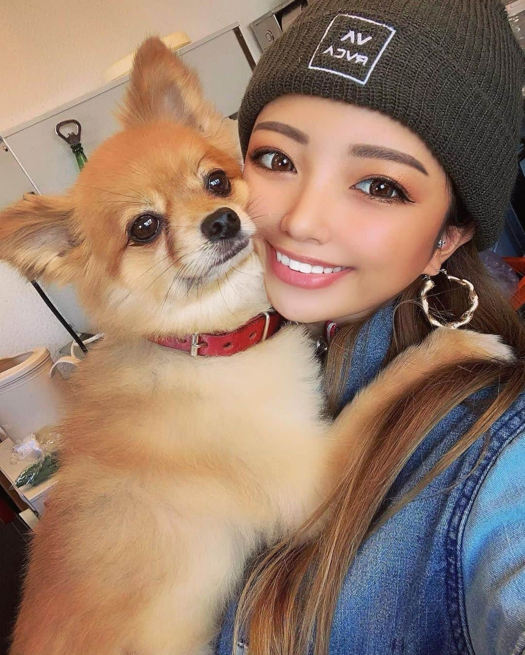 ちゃんもりさんのインスタグラム写真 - (ちゃんもりInstagram)「ホント可愛すぎて困る🥺❤︎ たくさん支えてもらってるワイの相棒🤘🏽 いつもありがとう愛してる💋🥸 . 🐕 @chacha_1031  ☕️ @okinawa.fuwari  . . . #沖縄#沖縄移住#沖縄ライフ##犬のいる暮らし#犬のいる生活#犬バカ部#いぬばか部 #いぬすたぐらむ#ポメラニアン#パピヨン#ポメパピ#ミックス犬#あざとい系犬#ハグ#仲良しショット#世界一可愛い#豆しばカット#看板犬#看板犬のいるお店#那覇カフェ#自撮り#okinawa#okinawalife#okinawa_love #dogstagram#doglover#pomeranian#papillon#mixdog」11月29日 14時25分 - xx817.a