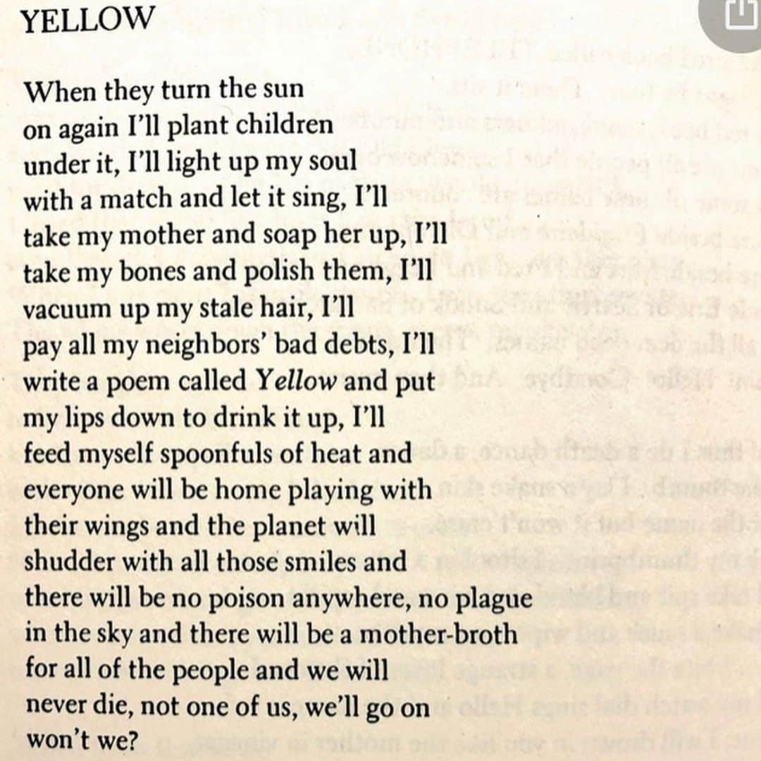 サラ・ラファティさんのインスタグラム写真 - (サラ・ラファティInstagram)「This photo (reposted from @ig_worldclub) took my breath away and reminded me of the poem “Yellow” by Anne Sexton which my dear @suzannecryer posted months ago. I have re-read it more than weekly. Please swipe for words as gorgeous as this image. Thanks Suzanne, I feel like this poem has been the pandemic companion I truly needed. 💛 Let me know if it speaks to you below. Xoxox」11月29日 16時20分 - iamsarahgrafferty