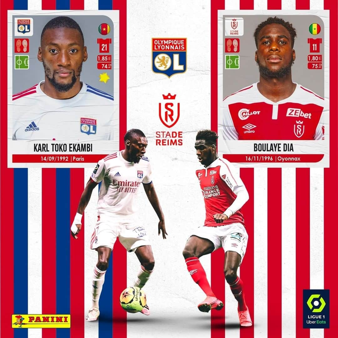 リーグ・アンさんのインスタグラム写真 - (リーグ・アンInstagram)「🌍 🇨🇲 Gros duel d'internationaux africains 🇸🇳🌍  💪 Quel attaquant marquera le premier 💪?   🕐 13h  🆚 @ol / @stadedereims  🏟️ @groupamastadium  📲 #OLSDR   A big match between these African internationals! Which forward will score first?  📸 @panini_fr 📸  • • #Ligue1UberEats #OL #OlympiqueLyonnais #StadedeReims #PaniniFoot #PaniniCollections #Panini」11月29日 17時00分 - ligue1ubereats