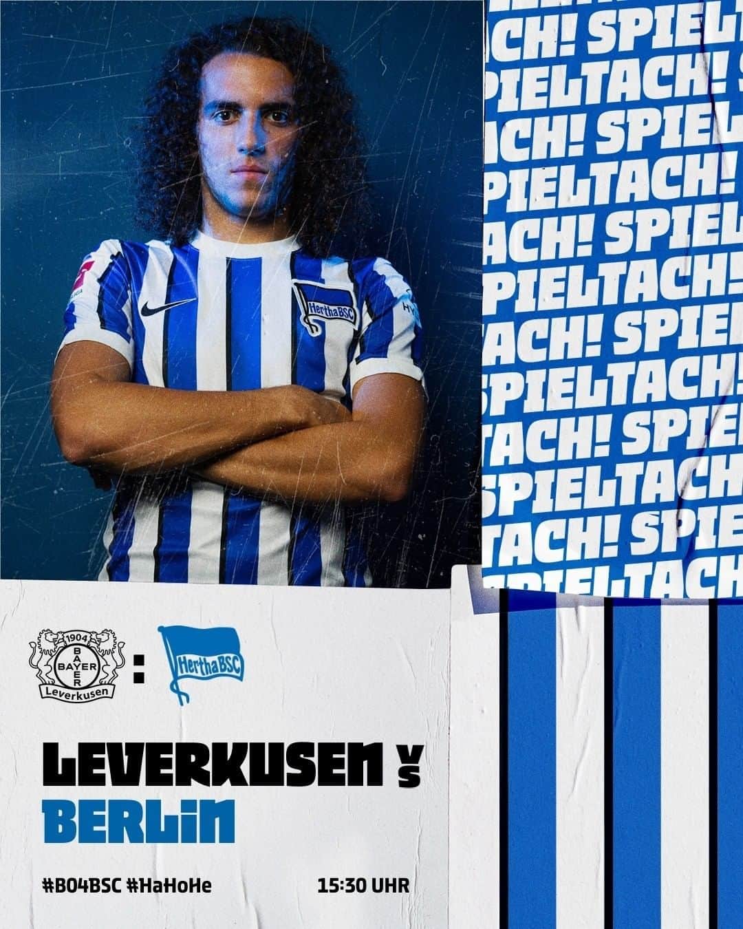 ヘルタ・ベルリンのインスタグラム：「Erste Kerze schon angezündet? 🎄Dann voller Fokus auf #B04BSC, es ist Spieltach! 🔵 . . #HaHoHe #herthabsc」