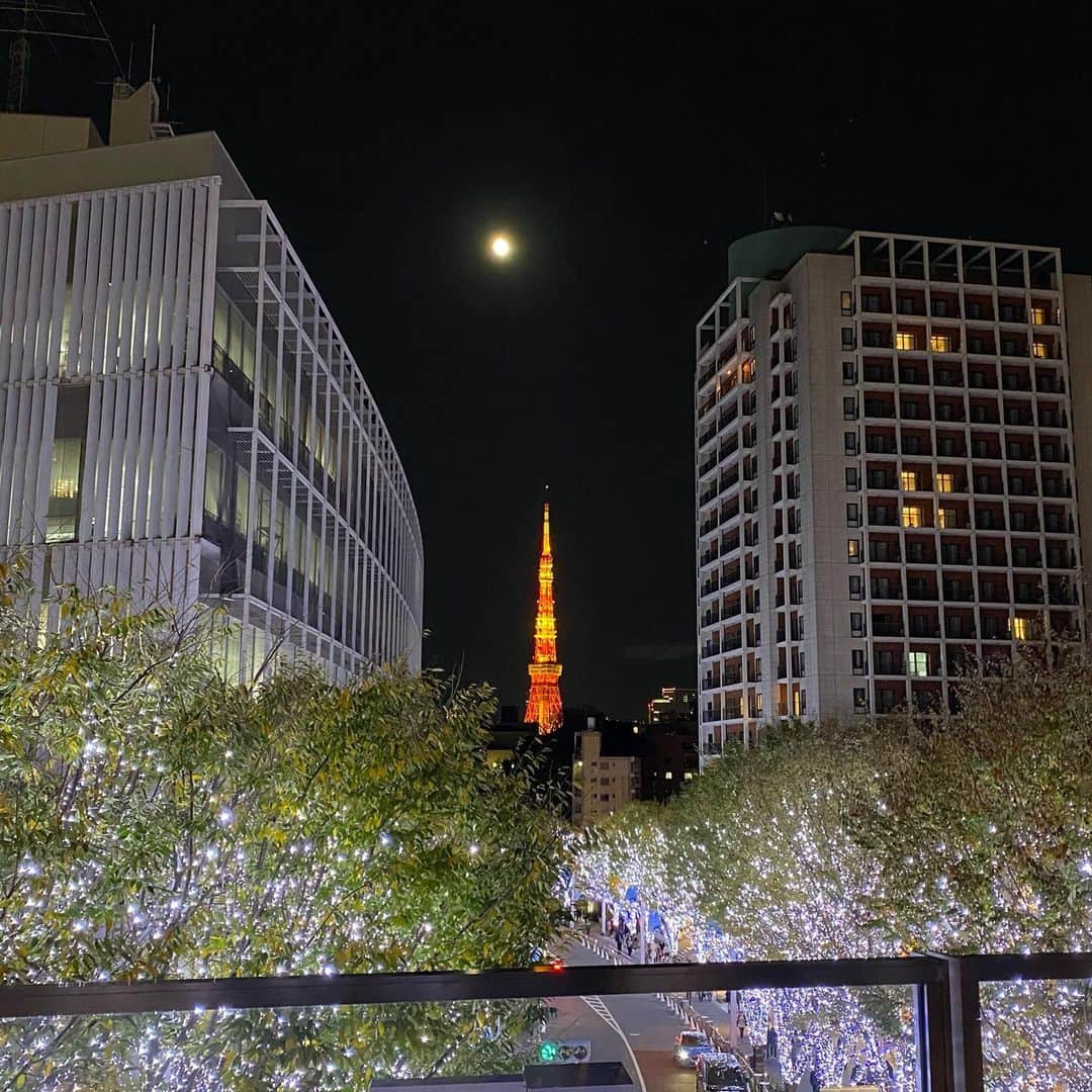 井上富美子さんのインスタグラム写真 - (井上富美子Instagram)「クリスマスツリー🎄  そして月と東京タワーと イルミネーション✨  気づけばもうそんな季節  #クリスマスツリー #六本木ヒルズ #イルミネーション #東京タワー #六本木」11月29日 17時56分 - fumi_ino1222