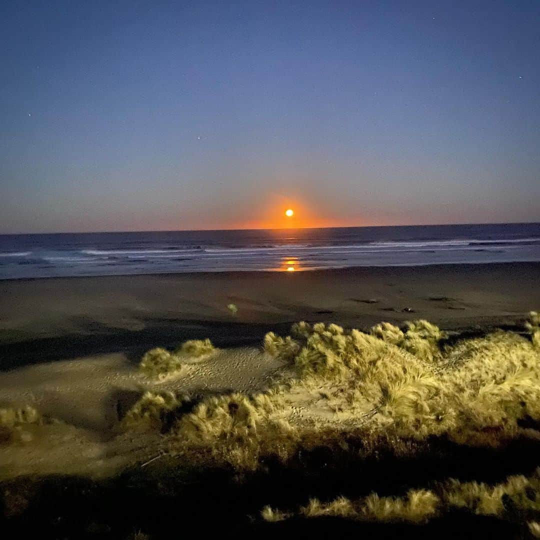 のインスタグラム：「I quite literally woke up like this...😍🌕😍🙌🏻🔥 that’s the MOON.... at 6am. My eyes popped open in the dark and I wondered why the eff my body woke me up. Then I bow in deeep respect after I notice what’s going on beyond the balcony ....😍😍😍👏🏻🌊🌕 Happy belated thanksgiving everyone. This is a controversial holiday due to its origins and I am tired of repeating myself about the natives (part of my ancestry on both sides) so I continued my IG cleanse through the holiday. But THIS! Behold 😍 I mustn’t stay silent for.  Grateful to have air in my lungs, my healthy, happy daughter, my healthy happy loves of my life. The freedom to be myself. My creative evolution as of lately, turning dreams into the physical 💫✨🧬 The ever expanding knowledge data base that is our mindssss 💜 the healing & strengthening & movability of our bodies, and I am grateful to have this audience. I absolutely love you guys. 🥺💛Thanks for sticking around🥰♥️ - fresh content comingg I’m gonna get active during the holidays like u neva before seeeen. Dropping a video later today hehe #thankful #everyday」