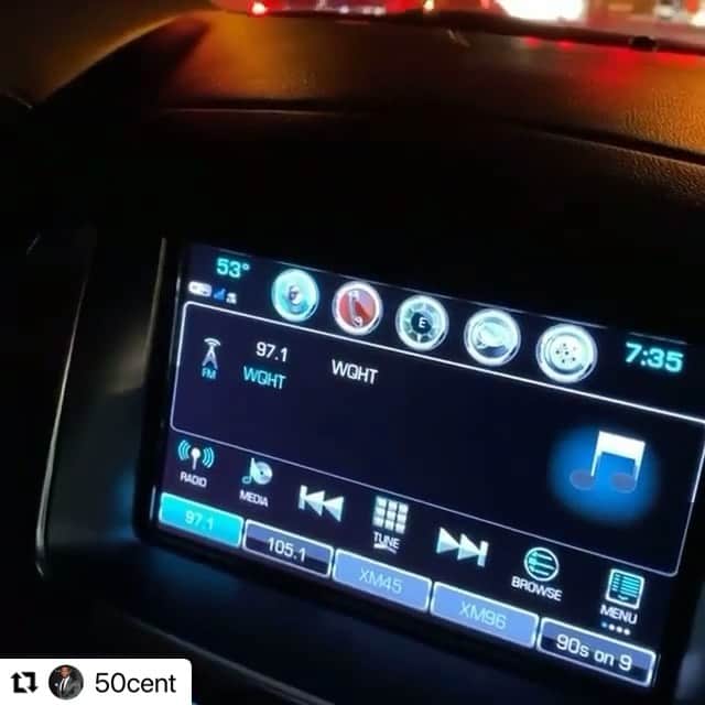 ファンクマスター・フレックスのインスタグラム：「I keep them cars rocking! FunkFlex on the set! @hot97 !!!!! New 50 cranking! #Repost @50cent with @make_repost ・・・ RAISING KANAN THEME SONG : @funkflex @rileyy_lz @nlechoppamusic 💣BOOM🔥WHAT YOUR FAVORITE 50 SONG?」