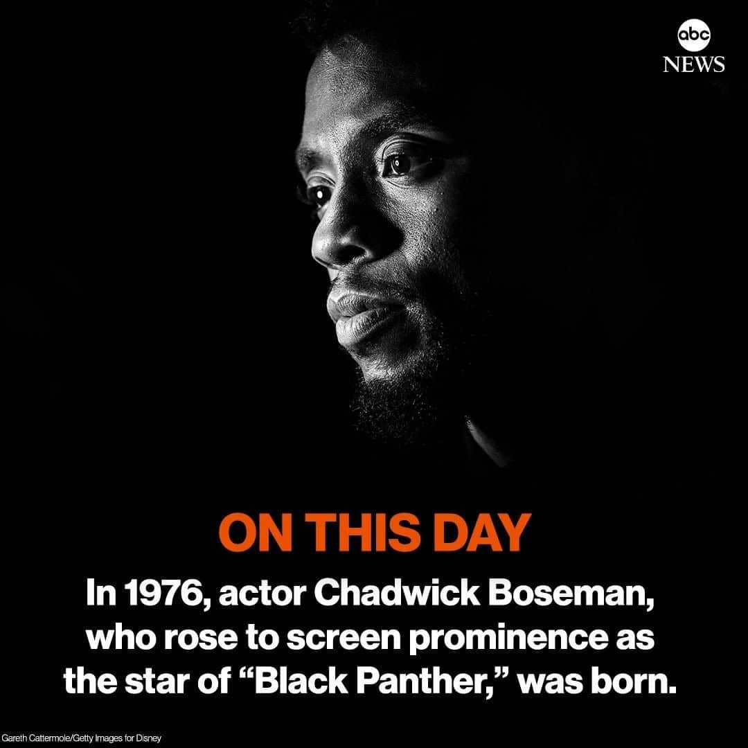 ABC Newsさんのインスタグラム写真 - (ABC NewsInstagram)「ON THIS DAY: In 1976, actor Chadwick Boseman, who rose to screen prominence as the star of “Black Panther,” was born.  He would have been 44 today. #onthisday #chadwickboseman #blackpanther #wakandaforever」11月29日 20時11分 - abcnews