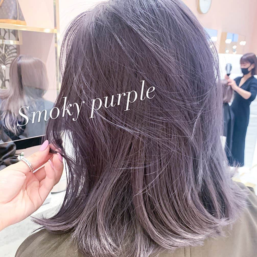 原涼香のインスタグラム：「𝐒𝐦𝐨𝐤𝐲 𝐩𝐮𝐫𝐩𝐥𝐞 くすませ上品パープル🤍 ㅤㅤㅤㅤㅤㅤㅤㅤㅤㅤㅤㅤㅤ」
