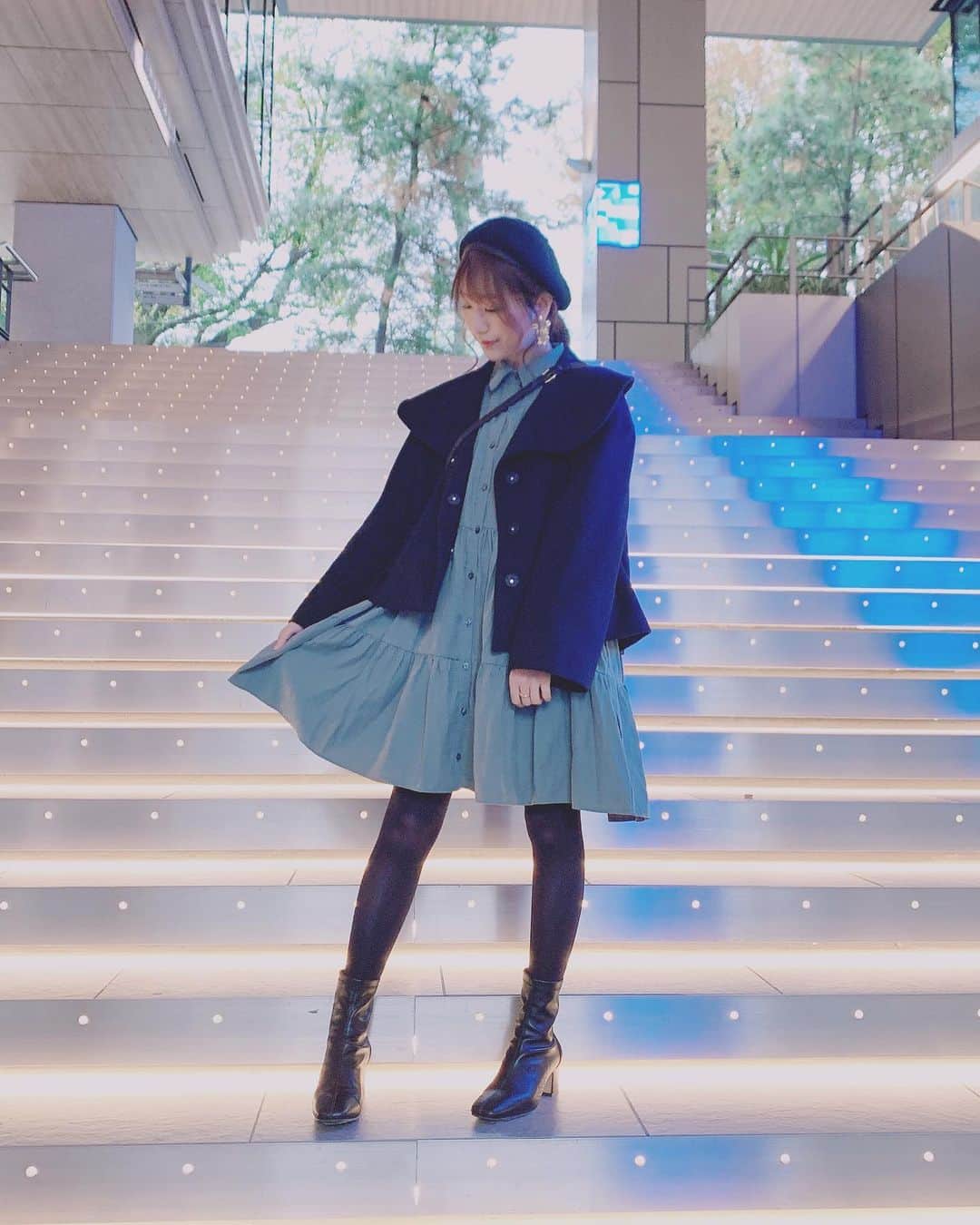 小桃音まいのインスタグラム：「👗. . 久しぶり？にお洋服. ZARAのワンピースお気に入り❤︎. .」