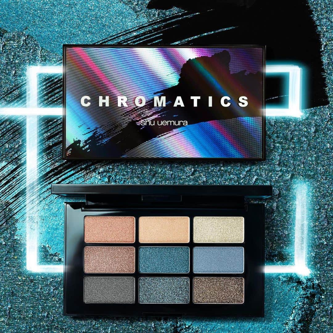 ミーシャ・ジャネットのインスタグラム：「A few shots from the gorgeous new Chromatics Digital Urban palette & 💄💄💄 collection 💙🧡I think the toughest part was creating the neon night scenes in the studio but I love how they turned out☺️☺️❤️   For @shuuemura  #chromaticsdigitalurban  #creativedirection . photos & edit #chum office  Swatches @chiehidakamua  Product styling @lenashockley  Totteoki team @mina__machida  @rikarin0526  Model @natsuki_kita   #cosmeticphotography #cosmeticstyling #cosmeticcreativedirection #cosmeticstilllife #shuuemura #mishajanette #totteokipro #jbeauty #コスメ広告 #クリエイティブディレクション #コスメスタイリスト」