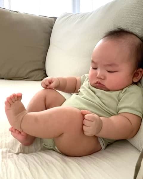 MOMOツインズのインスタグラム：「Me after a buffet #cantmovewontmove」