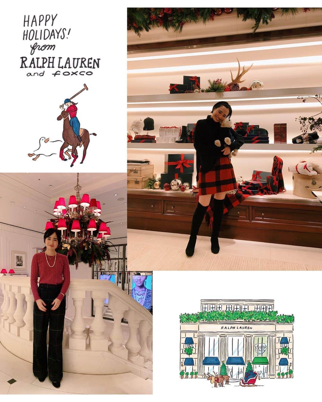 渡邉香織のインスタグラム：「Thank you for having me @ralphlauren !  幼い頃から着せてもらっているラルフローレン。大人になってもやっぱりお利口そうに見えて好き！」