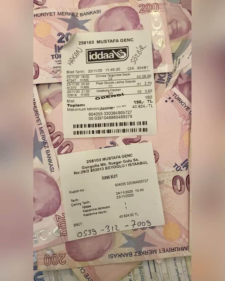ピタちゃんのインスタグラム：「★ İletişim : 📞 - 0539 312 7009- 📞 🏆 Hakan SÖZBİR 💯🏆  ★ Kuponumuz Her Zamanki Gibi Başarı İle Sonuçlanmıştır👏 ★ Oynayıp bizimle birlikte kazanan arkadaşları tebrik ediyorum🤝 ★ NE VERİRSEK GELİYOR , SAYEMİZDE HERKES KAZANMAYA DEVAM EDİYOR💸 ★ Maçlarımıza güven % 100 dür !💯 ★ Hiçbir şekilde en ufak yatma ihtimali bile vermiyoruz ! ❌ ★ Ama olası bir aksilikte TELAFİ ve İADEMİZ mevcuttur tabi bu aksilik İMKANSIZ‼️ ★Hakan SÖZBİR VARSA KAYBETMEK YOK.!」