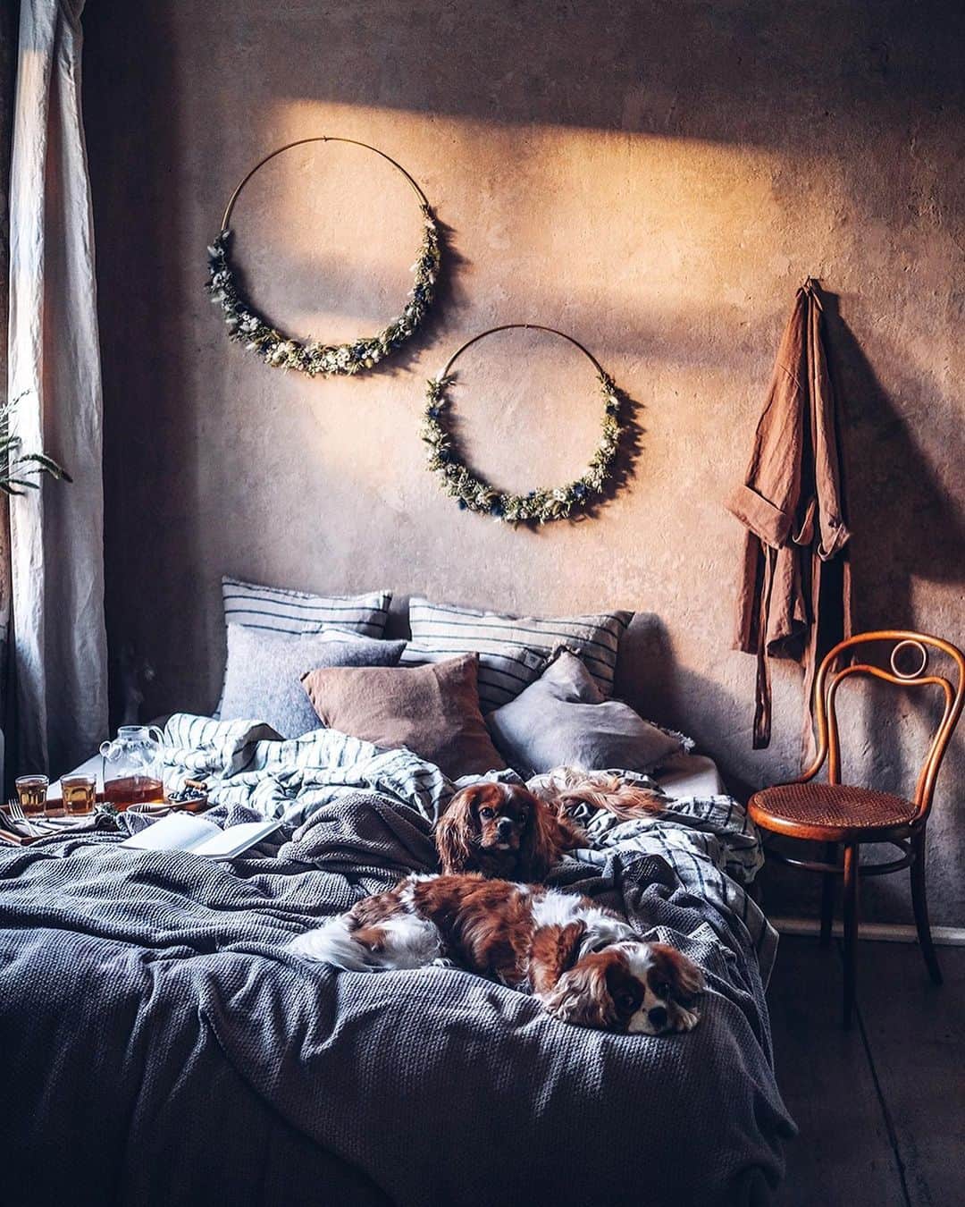 Our Food Storiesのインスタグラム：「Werbung|Advertisement We have a wonderful GIVE-AWAY with @lovely.linen for you guys to celebrate the first Sunday in advent 🎄You can win one duvet cover and one pillow cover from @lovely.linen of your choice. All you have to do is: -follow @lovely.linen  -write a comment on the blog, link is in profile  The give-away is worldwide and ends on the 06th of December 2020. The winner will be drawn by lot and contacted via DM. Good luck everyone 🌟❣️ We absolutely love the cozy bedlinen from @lovely.linen and enjoyed a wonderful breakfast in bed. You can also the find the recipe for the gluten-free Dutch baby with coconut cream, oranges, blueberries and caramelized hazelnuts on the blog, link is in profile. #lovelylinen *This give-away is not sponsored, endorsed or administered by Instagram. ____ #bedlinen #linenlove #cozyhome #cavalierkingcharles #adventsunday #fellowmag #momentslikethese #countrysideliving #simplejoys #foodphotographer #foodstylist #germanfoodblogger #breakfastinbed #breakfastrecipe #dutchbaby #glutenfri #glutenfree #glutenfrei」