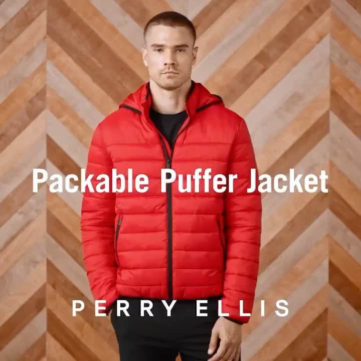 ペリーエリスのインスタグラム：「Everyday must have? Say hello to the Lightweight Hooded Puffer Jacket - made packable for everyday ease. #LifeReadySince1976」