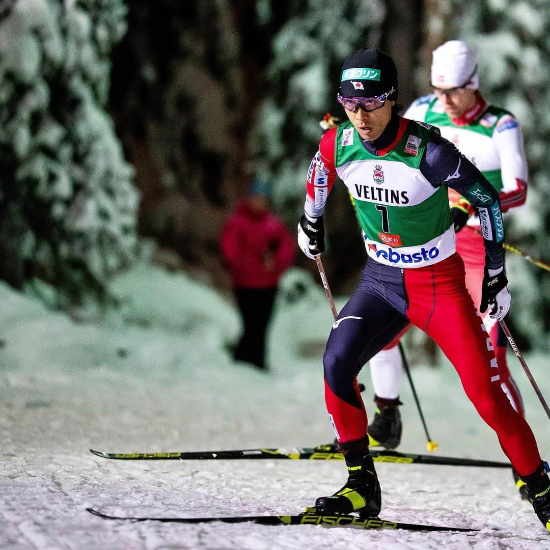 渡部暁斗のインスタグラム：「Ruka tour Day3/3. It wasn’t my day finished with 9th place and finally 7th in tour overall. Have done a good weekend😎 #fisnoco #nordiccombined #fischerski #swix #oakley #goldwin #poc #kinetixx #バスクリン #アミノバイタル  📷 @nordicfocus」