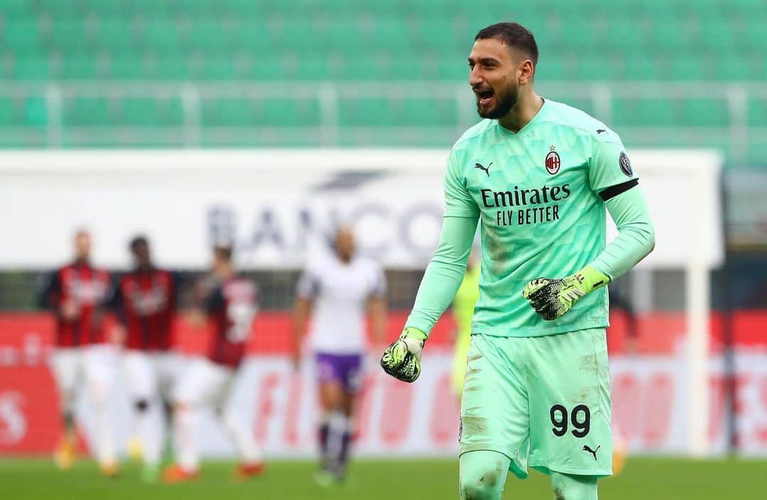 ジャンルイジ・ドンナルンマのインスタグラム：「+3️⃣punti 💪🏻🧤#MilanFiorentina #ForzaMilan」