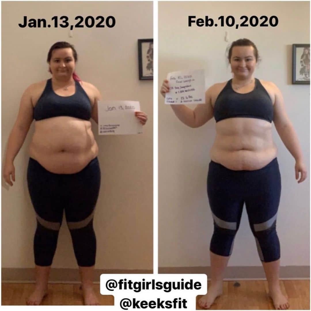 3.6m Fit Girl Videosのインスタグラム：「WOW! 😍🎊 Leave a positive comment below for KAYLA!! “With each passing month I watched my emotional eating and weight soar out of control. I tried pills and shakes and failed gym memberships but each time I became more discouraged. I had completely lost all motivation and I felt lost inside myself. I felt as if the real me was buried somewhere deep within my own body and she couldn’t come out. I eventually stopped doing the things I loved; I stopped being in pictures, I stopped visiting friends, and I stopped going out in public in fear someone would recognize me. I was hiding from myself and the world around me and comforting this pain with food and remorse. 28 days ago, I stumbled upon @fitgirlsguide by chance and after looking through their photos, I felt a tinge of motivation. I saw women with PCOS (polycystic ovary syndrome) like myself, women smaller and larger than myself who were pushing themselves to be better and uplifting one another in the process. I bought the #28DayJumpstart, without being sure how I would start or succeed. I took it one day at a time and leaned on the supportive community that exists within Fit Girls. I lost 12.6 pounds and a total of 14.5 inches off my body, but that’s not the most important part! The important part I gained in these 28-days was the strength, motivation, endurance and mental psyche telling me I DESERVE THIS. I gained healthy eating habits, muscle and exercise milestones. I gained true and genuine friendships and a new sense of self. I don’t want to hide anymore - I want to shine! Thank you Fit Girl’s Guide for catching me during my darkest time and showing me the fierce woman that I can be!” by @keeksfit 💕💪 The NEXT challenge starts tomorrow November 30th and there is still time to join!! @fitgirls.com #wefalltorise」