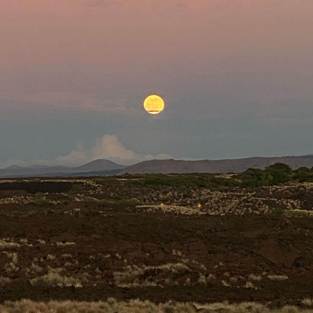 カミール・グラマーのインスタグラム：「Full moon Pics from my iPhone #hawaii Hopefully we can manifest some healing Juju. #fullmoon」