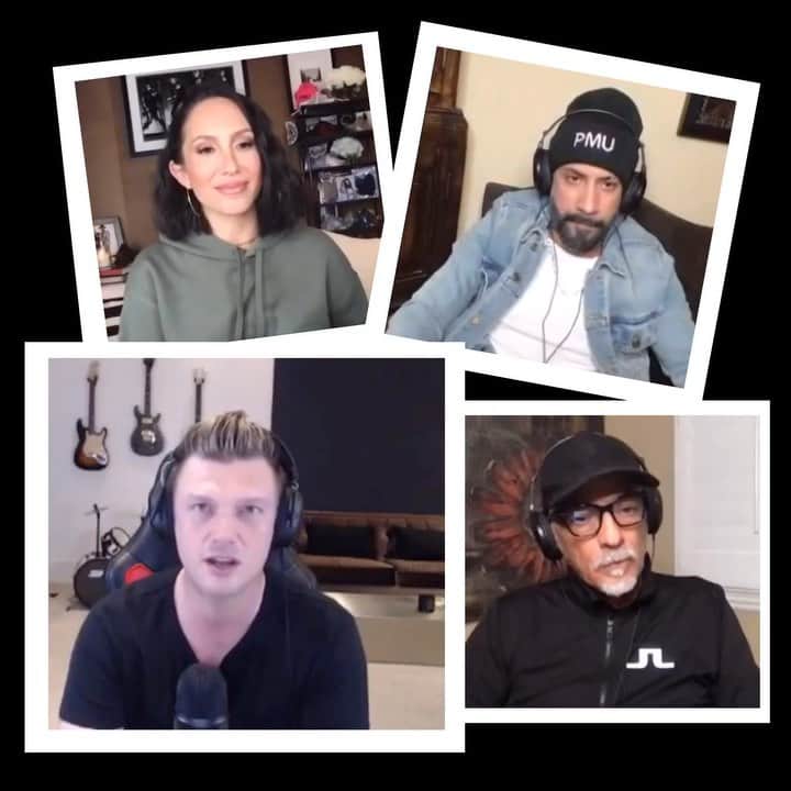 A.J.のインスタグラム：「Happy Sunday, everyone! Today is a great day because… the very first @prettymesseduppodcast live episode is out now!! Cheryl, Rene and I sat down with Justina Machado and Jenna Johnson Chmerkovskiy to talk about #DWTS, and my boy, Nick Carter, came on to talk about his “Dancing with the Stars” experience and his green screen fail for #TeamPrettyMessedUp’s “Larger Than Life” performance! Listen and subscribe by following the link in my stories!」