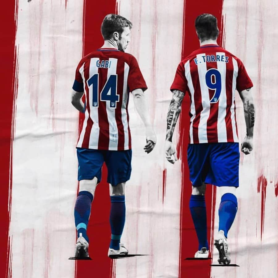 フェルナンド・トーレスのインスタグラム：「Un verdadero honor para todos los atléticos . Gracias capitán @gabi14 #forzaatleti」