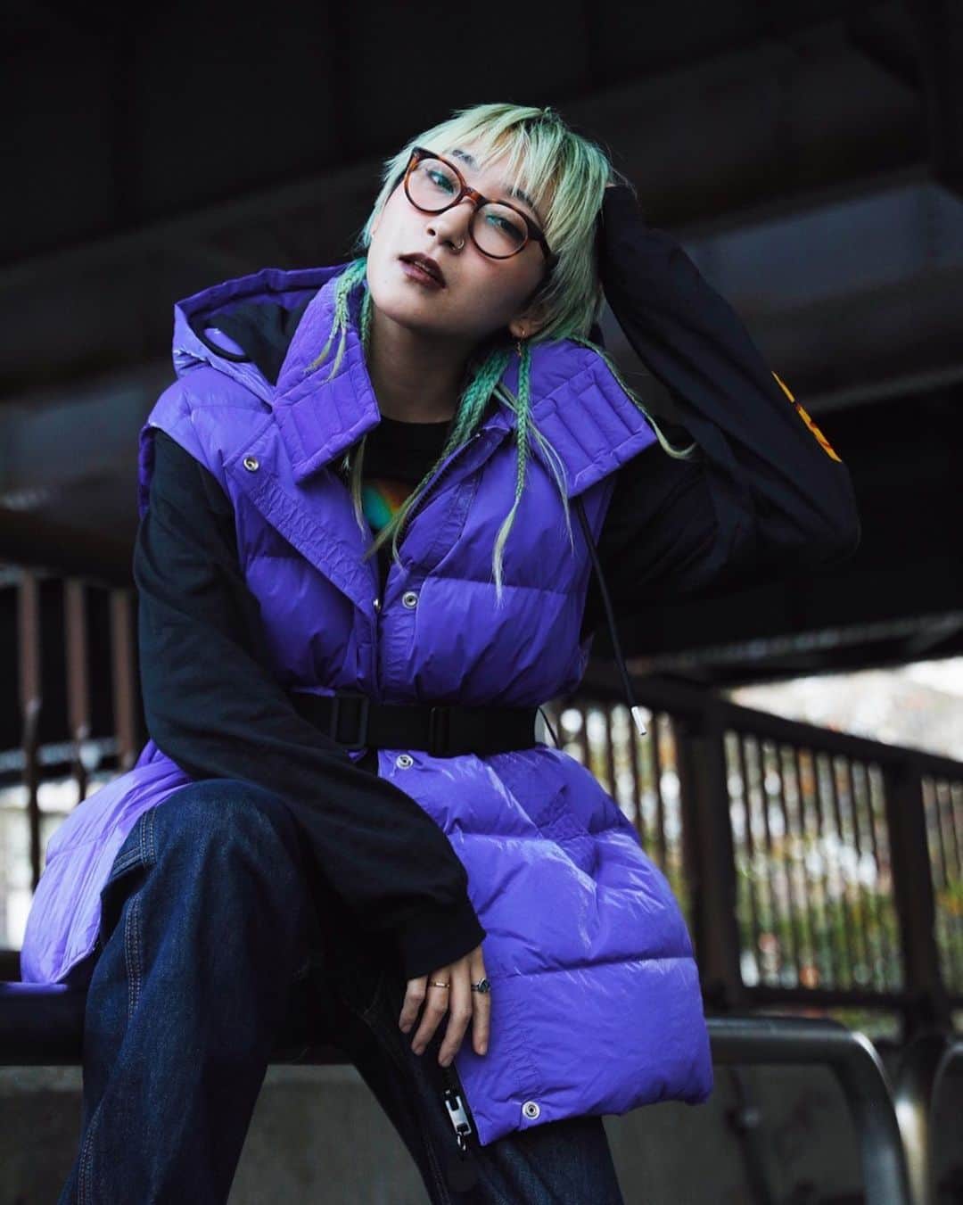 あっこのインスタグラム：「@diesel @marcolin_eyewear @drop_tokyo #DieselEyewear」