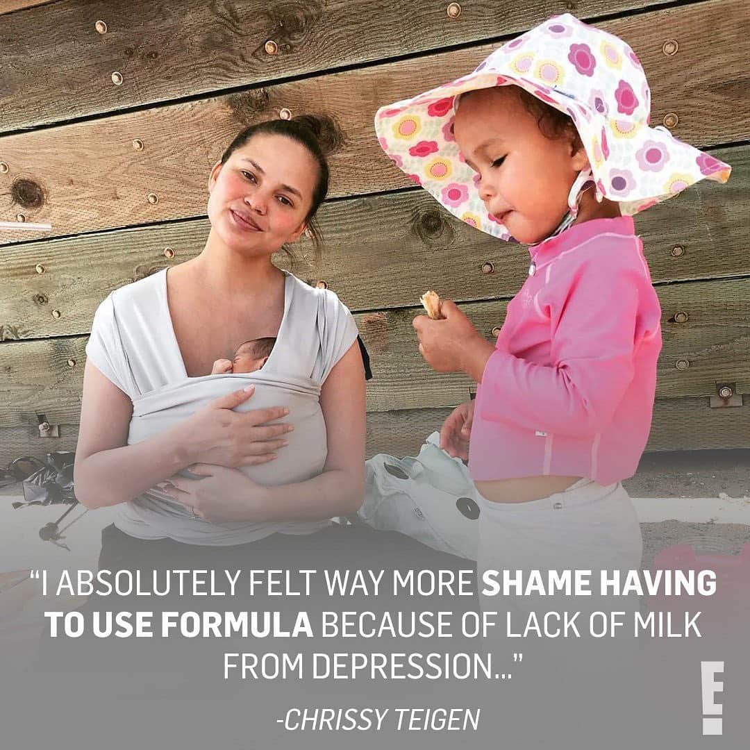 E! Onlineさんのインスタグラム写真 - (E! OnlineInstagram)「Chrissy Teigen opened up about the guilt she faced while struggling to breastfeed. Her encouraging message to mothers and parents is at the link in bio. (📷: Instagram)」11月30日 22時47分 - enews
