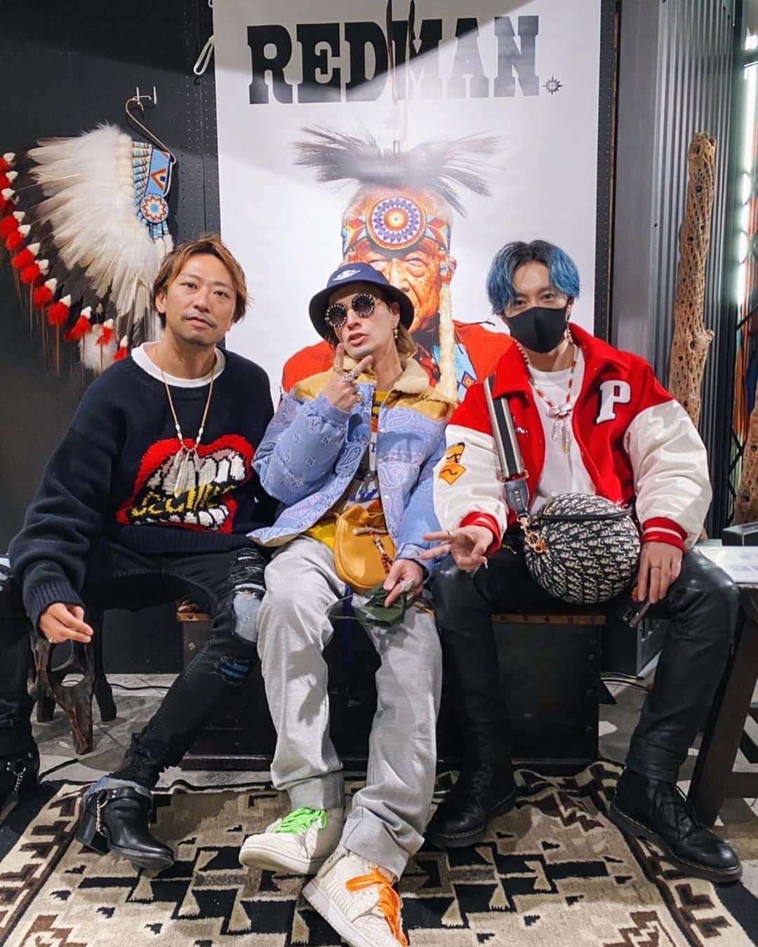DJ FUMIのインスタグラム：「ネイティブアメリカンばえ👐  REDMAN.  goro'sとか好きな方はチェックすべし 色んな意味で本物のインディアンジュエリー 明日まで銀座阪急でPOP UPもやってるよー」