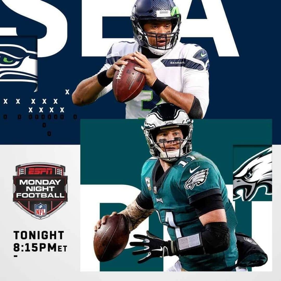NFLさんのインスタグラム写真 - (NFLInstagram)「Russ vs. Wentz action on #MNF!  📺: #SEAvsPHI -- Tonight 8:15pm ET on ESPN⁣ 📱: NFL app // Yahoo Sports app」11月30日 22時58分 - nfl