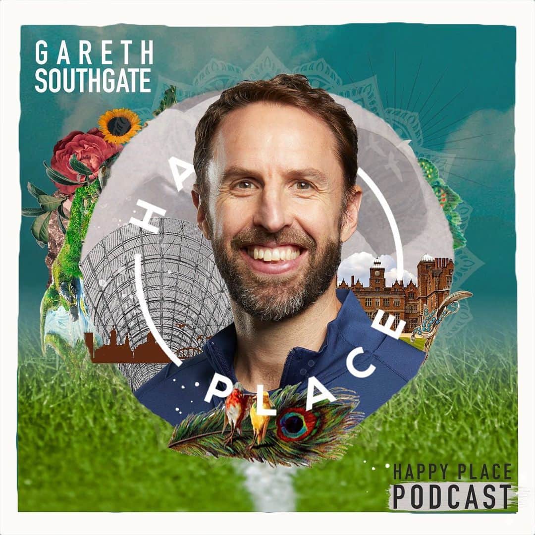 ファーン・コットンのインスタグラム：「What a gent and what an honour. It was totally fascinating talking to Gareth Southgate on this weeks @happyplaceofficial podcast as over the years he’s experienced so many extreme ups and downs and all under the watchful eye of us lot. He’s been scrutinised, judged, criticised, hugely celebrated and under extreme amounts of pressure. How do you lead a team of people peacefully? How do you pick yourself back up and cultivate confidence when you feel you’ve let everybody down? This chap is the expert in this so it was a total treat to pick his brains. Thank you Gareth. Let me know your thoughts lovely people and enjoy listening today whilst you’re out walking, taking a break from work or having a bath etc.... find it where ever you listen to your podcast 🌟」
