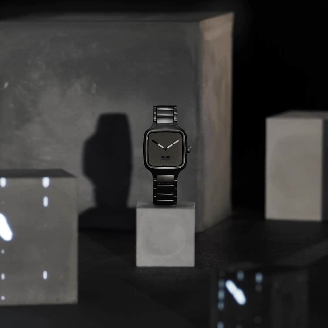 ラドーのインスタグラム：「What would happen if analogue and digital timekeeping collided? Feel it with the True Square Undigital, exclusively designed for Rado by Tokyo-based YOY. Hear from the design duo themselves over at @dezeen at 12pm GMT. #RadoDesignWeek #RadoTrueSquare #RadoxYOY」