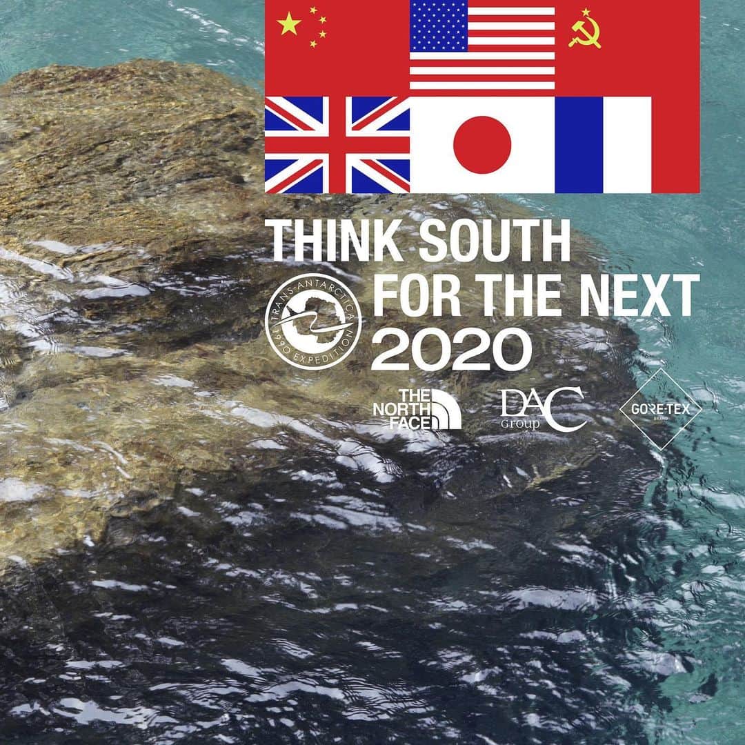 のインスタグラム：「【THINK SOUTH FOR THE NEXT 2020】  環境と世界平和の大切さ、チャレンジスピリットの重要性を社会への発信するため、各国から集まった6人の冒険家が世界初となる南極犬ぞり横断を成し遂げたのは1989年のこと。その偉業から30年目の節目となった昨年、6名の冒険家が一堂に会するシンポジウムを開催し、彼らのメッセージを改めて東京から世界に届けました。 2020年の舞台はデジタル環境と京都議定書の採択地・京都です。31年前、冒険家たちが南極点に到達した日である「THINK SOUTHの日」にオンラインイベントを行うほか、多様な作風と表現方法によって生まれた芸術作品を通して環境問題のメッセージをより多くの人に届けます。昨年とは異なる切り口で表現されるTHINK SOUTH FOR THE NEXT2020に是非ご参加ください。  #thenorthface  #tnfjp #ザノースフェイス #neverstopexploring」