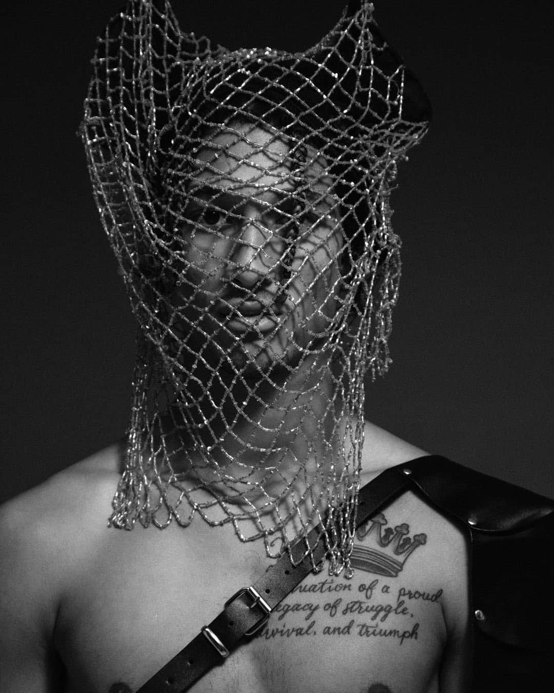 のインスタグラム：「Statuesque for @hausmagazine  Styled by me @callumsmitth  Photography @darren_black  Model @austinxgarrett wearing @piersatkinson」