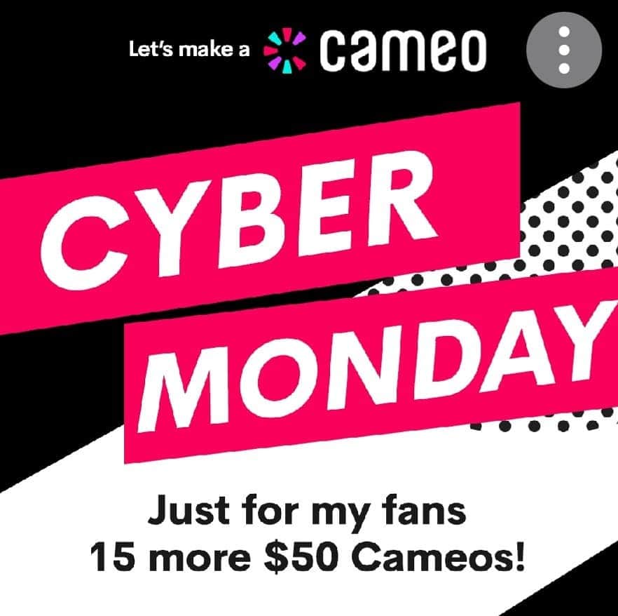のインスタグラム：「Missed out on the weekend deals? Don’t worry - i’m dropping my price for 15 more fans! www.cameo.com/williegarson」