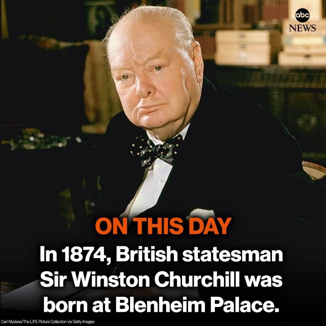 ABC Newsさんのインスタグラム写真 - (ABC NewsInstagram)「ON THIS DAY: In 1874, British statesman Sir Winston Churchill was born at Blenheim Palace. #onthisday #winstonchurchill #history」11月30日 20時11分 - abcnews
